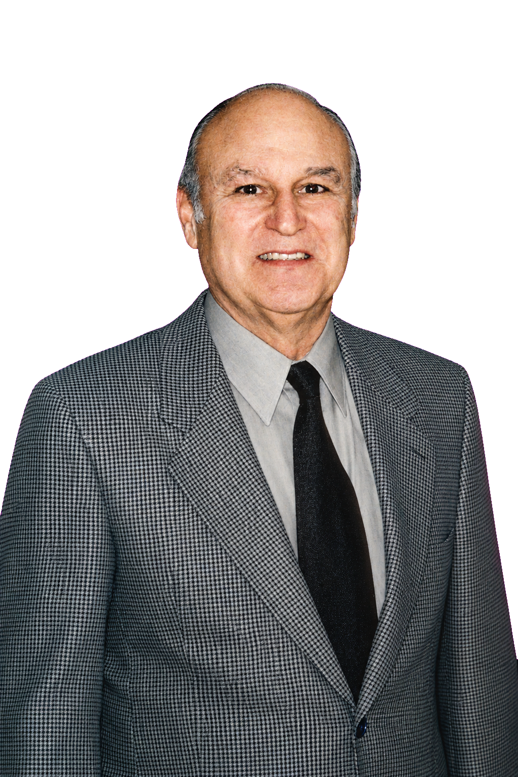 AI-restored portrait of Marv Wiseman.